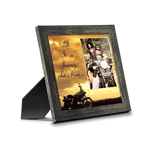 Crossroads Home Décor Harley ClassicPicture Frame, Motorcycle Theme, Gift for Davidson Lover 9750BW