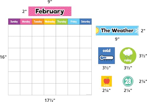 Calendrier magnétique coloré Teacher Created Resources TCR77067 robuste pour tableau - 3