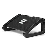 AMUSPK Office Foot Rest, Adjustable Height Footrest Under Desk, Ergonomic Foot Stool with Large Roller Massager for Office, Pressure Relief, Straightening The Hunchback, Father's Day Christmas Gifts