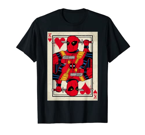 Marvel Deadpool King of Hearts Card Camiseta