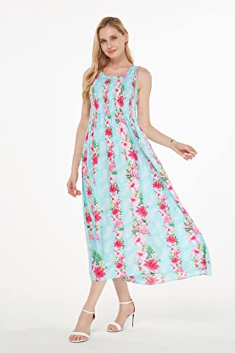 Image of Hawaii Hangover Family Matching Clothes, Pink Hibiscus Vine Turquoise | Family matching Hawaiian outfits, Pink Hibiscus Vine Turquoise, lightweight rayon, machine washable, tropical floral print