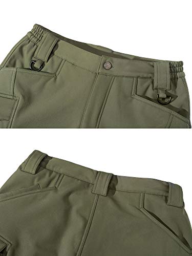 Softshellhose Herren KEFITEVD Cargohose Gefüttert für den Winter