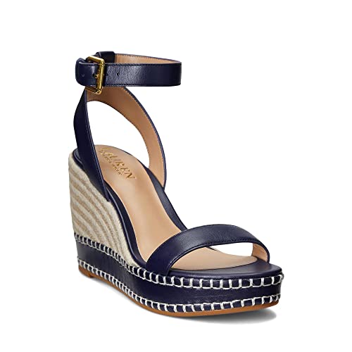 Image of Lauren Ralph Lauren Hilarie Burnished Leather Espadrille