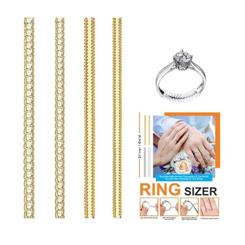 Image of Assorted Sizes Invisible Ring Sizer - Multi‑Size Transparent Adjusters, 1‑Piece Set of 4 for Loose Bands