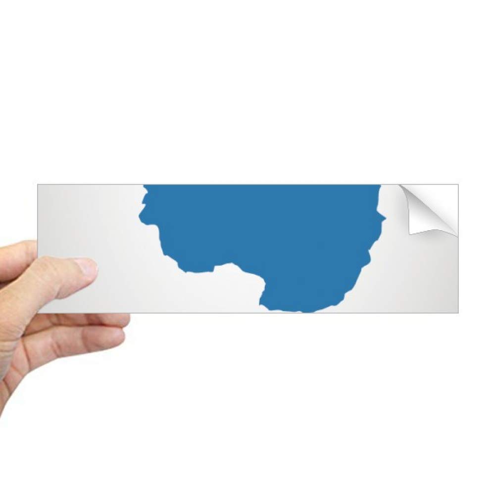 Sticker rectangulaire fenêtre carte de l'Antarctique adhésif bleu
