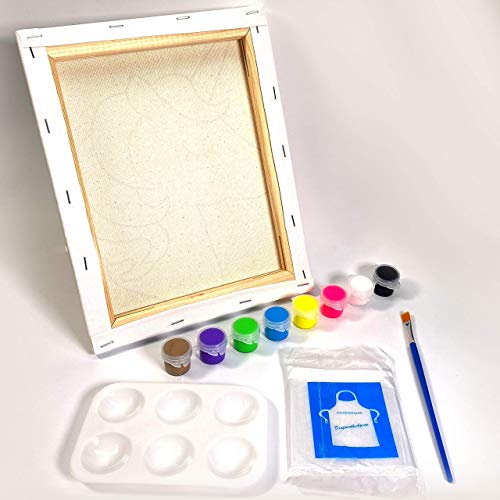 Indigo Art Studio Pre Drawn Canvas Paint Kit For Adults Kids | Stenciled | Art Activity | Afro Queen Retro | Diy Birthday Gift & Sip And Paint With Twist Party Favor (8X10, Queen #1) #TOP4