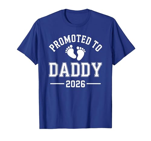 Promoted to Daddy 2026 T-Shirt, Men, Royal Blue, Medium