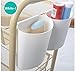 DODXIAOBEUL 4Pcs Hanging Cup Holder,Rolling Cart Accessories Utility cart Accessories Hanging Bins,Hanging Flower Pots,Space Saver,Storage Bucket Desktop Container,Make Up Pencil Holder (White-1)