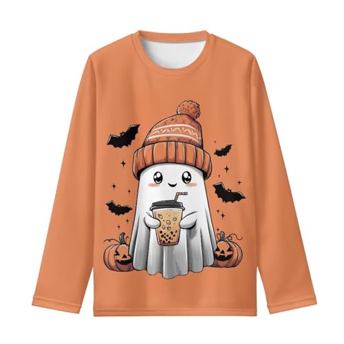 Image of Girls Long Sleeve Shirts Casual Crewneck Soft T-shirts for Girls 3-16 Years Old