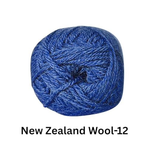 Image of VCR Royal Blue Chunky Wool Yarn, 100 Grams, Hank, 196 Meters, 100% New Zealand Wool Knitting Yarn, Soft Crosia Thread Suitable for Baby Blankets & Booties Pack of 1