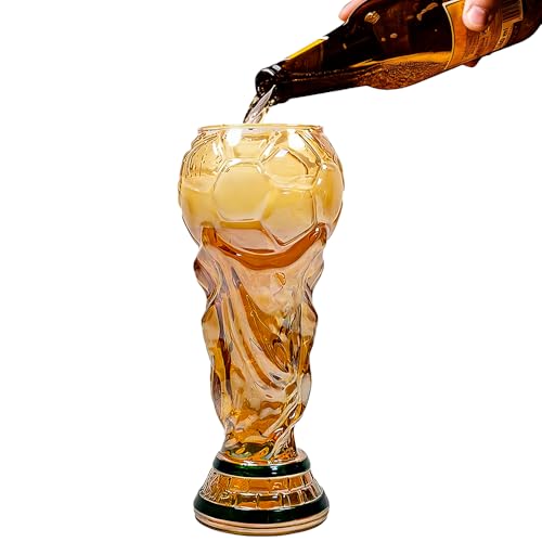 SKIKHN Jarra de cerveza de fútbol, 500 ml