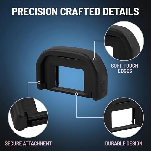 3er Pack Augenmuschel für Canon EOS 1000D 600D 550D 700D 750D 1100D 1200D 1300D 2000D 4000D, Sucherabdeckung Kamera Zubehör für DSLR-Kameras, Schwarz