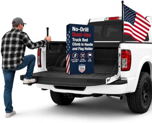Hatchlift - Truck Bed Grab Handle & Flag Holder Post Dual Use No ...