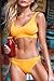 CUPSHE Women's Bikini Swimsuit Cutout Low Waisted Tank Two Piece Bathing Suit, M Yellow