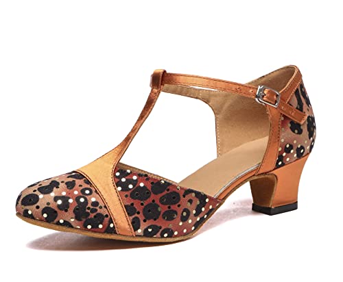 Chaussures de danse talon bas L520 anti-fatigue à sangle en T pour femme