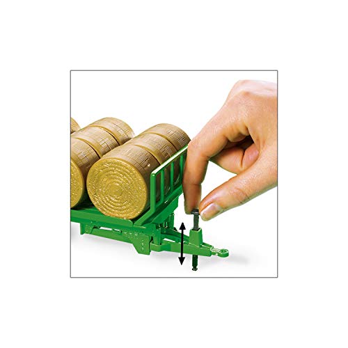 siku 2891, Rundballenanhänger, 1:32, Metall/Kunststoff, Grün, Inkl. 15 Rundballen, Kompatibel mit siku-Standard-Heckkupplung – Bild 4