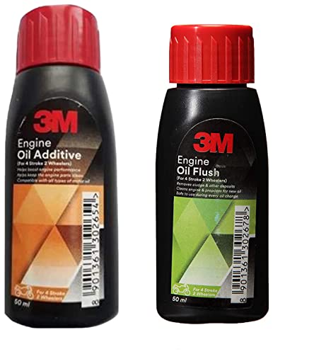 Image of 3M Engine Oil Flush for Bikes (50ml) & 3M Engine Oil Additive for Bikes (50ml) Combo Pack