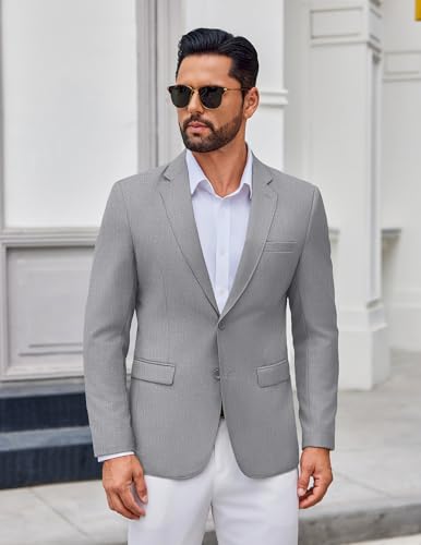 COOFANDY Men's Casual Blazer Lightweight Sport Coats Two Buttons Slim Fit Suit Jacket for Business Wedding Dress2