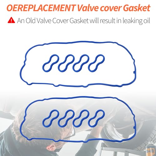 Image of HiSport Valve Cover Gasket Set - Compatible with Chrysler 300 Aspen Dodge Challenger Charger Jeep Grand Cherokee Ram 1500 3.0L 3.6L 3.7L 4.7L 5.7L 6.1L 6.2L 6.4L 2003-2024 - Replace VS50625R