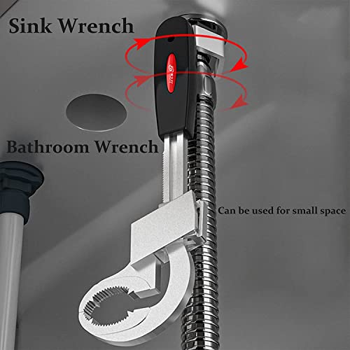 Adjustable Wrenches,Universal Adjustable Double-Ended Wrenches With Box For Disassembly/Assembly Of Sanitary Ware,Crescent Wrench Sets For Water Pipe Repair Accessories (Stainless Steel) #TOP2