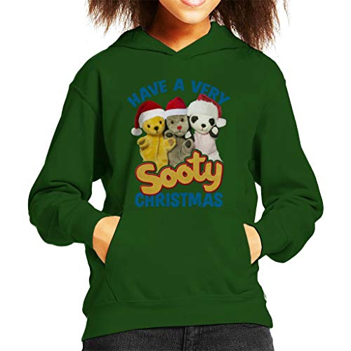 Sweat à capuche enfant bleu Sooty Christmas pour éviter le froid pendant les fêtes de Noël