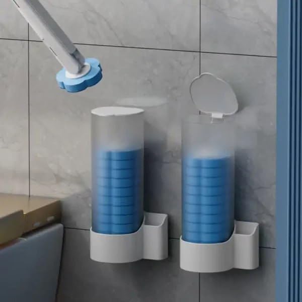 Toilet Cleaner Brush, 8-Piece Sponge Refill Set, Bathroom Toilet Brush and Holder with Disposable Brush Head,Toilet Bowl Cleaning Kit with Holder-image-17