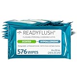 Medline Readyflush Biodegradable Flushable Wipes, 24 Count