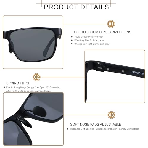 Carbon Fiber Sunglasses for Men Polarized Ultralight Classic Square Sun Glasses Driving Fishing Golf4