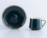 ★ Dieses Set aus Kaffeetasse und Untertasse enthält 1 Tasse, 1 Untertasse und 1 Löffel (Geschenk) und bietet einen hochwertigen Tischservice.