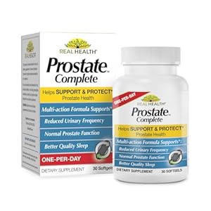 Real Health Prostate Complete – Prostate Supplements for Men, Prostate Health, Prostate Relief, Saw Palmetto for Men, One-per-Day Prostate Formula – 30 Count