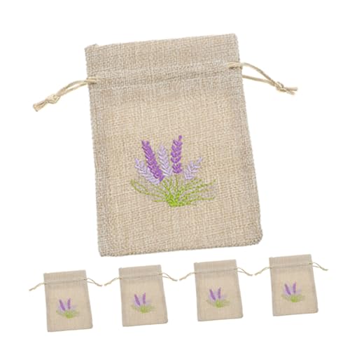 5 bolsas de lino rellenable color beige 14x10x0.5 cm miniatura 1