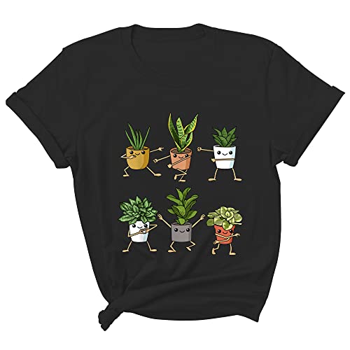 Camiseta para Hombre Camiseta De Flower para Mujer Amante De Las Plantas, Jardinero, Plantas De Jardinería Camisetas Deportivas Casual Camiseta con Cuello Redondo, para Correr, Workout, S