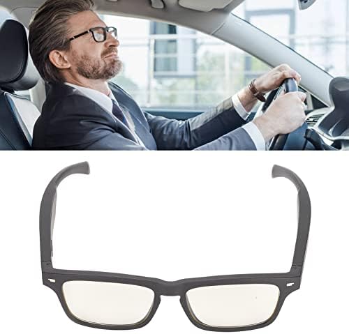 Les-Theresa Smart Glasses Smart Glasses Bluetooth Stereo Waterproof Touch Voice Control Open Ear Wireless Bluetooth Sunglasses Bluetooth Music Glasses For Men Driving Running(Anti Blue Light)
