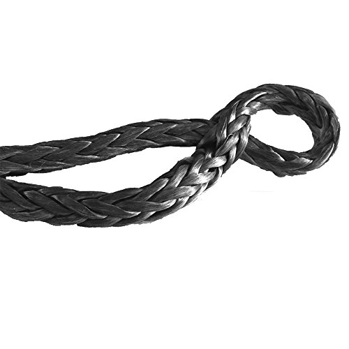Image of UHMWPE 7 /16 inch Soft Shackle with Black Saft Guard Heavy Duty for 4 Off-Road ATV UTV Winch Ropes-Grey Color