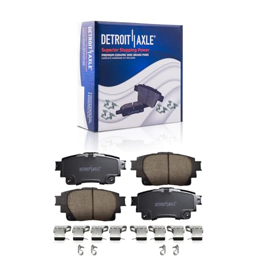 Image of Detroit Axle - Rear Brake Kit for 2019-2024 Toyota Corolla 10.43 inch inch | Disc Brake Rotors Ceramic Brake Pads with Hardware 2020 2021 2022 Replacement