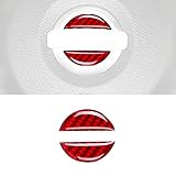 LANZMYAN Compatible with Steering Wheel Logo Caps Accessories Carbon Fiber Emblem Badge Decal Cover...