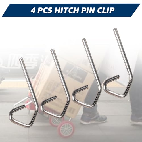 4 Pcs Grab Clip Hitch Pin Clip for Hand Truck, 3 1/4" Replacement Lock Pin, Dolly Parts for Convertible Composite Hand Truck