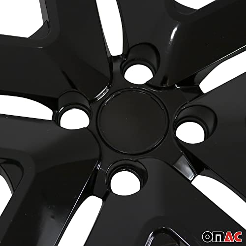 Omac Wheel Rim Cover Guard,16 Inches Hubcaps, 4 Pieces, Abs (Black) #TOP7