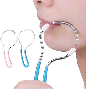 Face Scraper, Spring Coil Type, Slow Rolling, Short Fluff, For Detailing, Hair Removal, For Face, Hands, Eyebrows, Blisters, Washable with Water 2 PCS
