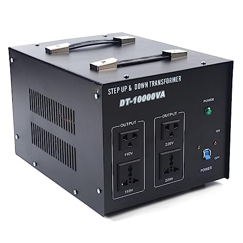 Voltage Converter Transformer 10000W Power Step Up Down 110V to 220V 220V to 110V Automatic Voltage Regulator Stabilizer Power Transformer Converter Circuit Breaker Protection