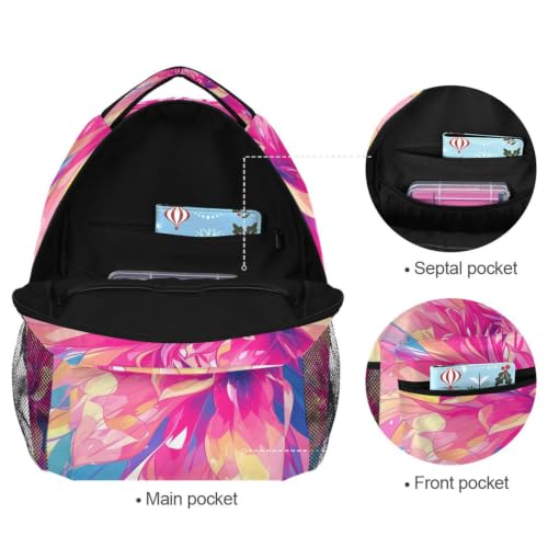 Cartable sac à dos ecole fleurs pour étudiant et voyage ado - 7