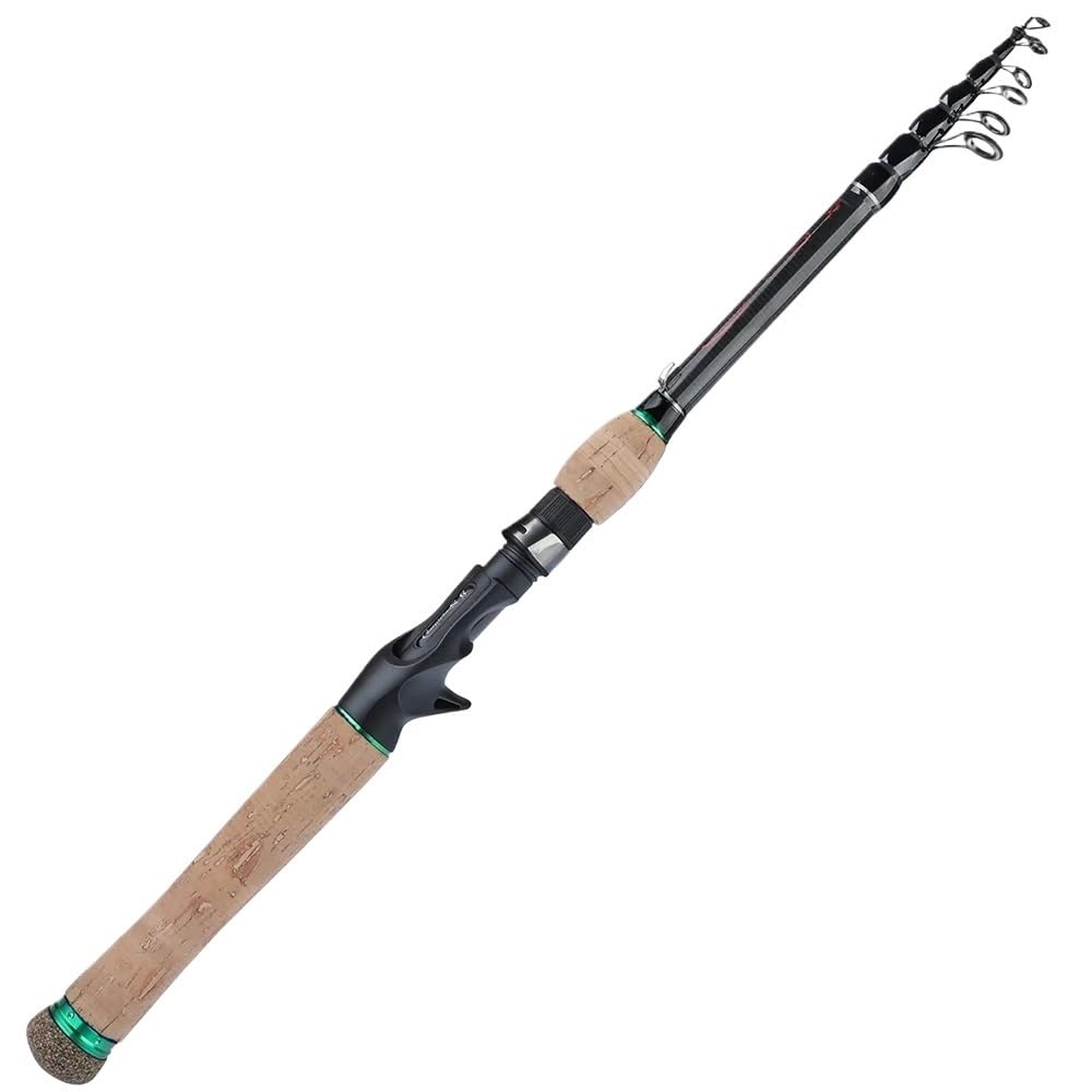Angelrute 1,8 M-2,7 M Mobiles Teleskop Angelrute Kork Griff Spinning Carbon Faser Reise Tackle