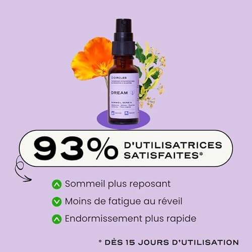 DREAM Spray Mélatonine 1,9 mg - Sommeil Rapide et Réparateur - Goût Fleur d’Oranger - Vegan - 20 ml - Hypnotique Naturel
