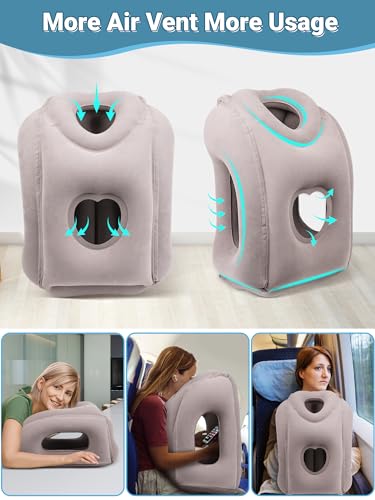 Maliton Inflatable Travel Pillow For Airplane Comfortable Sleeping To Relieve Neck And Shoulder Pain thumb #3