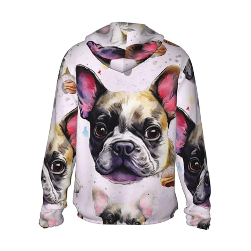 UPF 50+ French little bulldog Sun Protection Hoodie Jacket Lightweight Long Sleeve Sun Shirt With Pockets2
