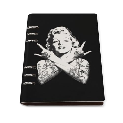 ノート Banksy バンクシー マリリンモンロー メモ帳 バインダーノート A5 6穴 90枚 てちょう ハードカバー メモ ンダー A5サイズ 横罫線 ??本 文房具 オフィス用品 ルーズリーフ 学生 キャンパス おしゃれ プレゼント 贈り物