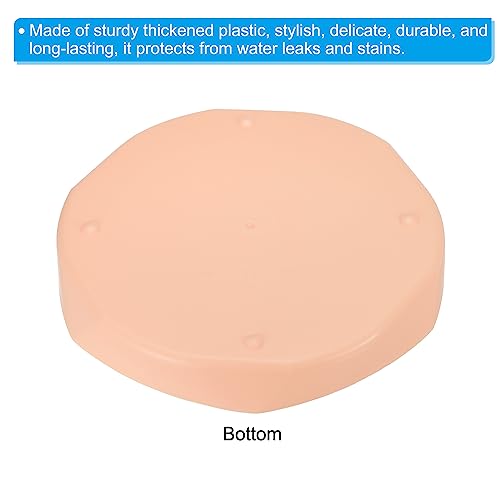 PATIKIL Plant Pot Saucers 4.3 Inch, 5 Pack Plastic Hexagonal Round Flower Drip Tray for Indoor Outdoor Pink - Image 4