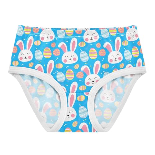 Cotton Toddlers Underwear Floral Cute Rabbits Easter Eggs Blue Girl Panties Cute Animal Briefs Underpants 2t