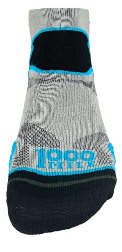 1000 Mile Mens 2024km Socks, Silver/Kingfisher, M EU - Image 3