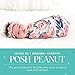 Posh Peanut Swaddle Blanket & Headband Set – Viscose from Bamboo Stretchy Baby Swaddle for Newborn Girls, Receiving Blanket or Nursing Cover